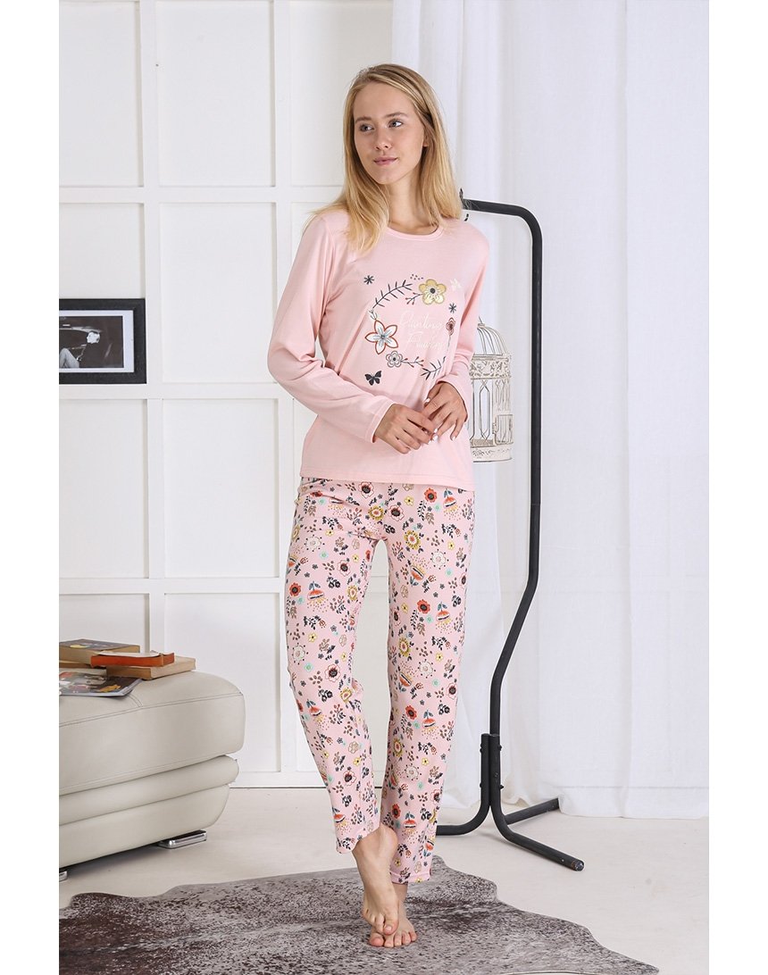 

Домашний комплект Pijamoni из футболки с длинными рукавами и штанов L розовый (4300-6 pink)
