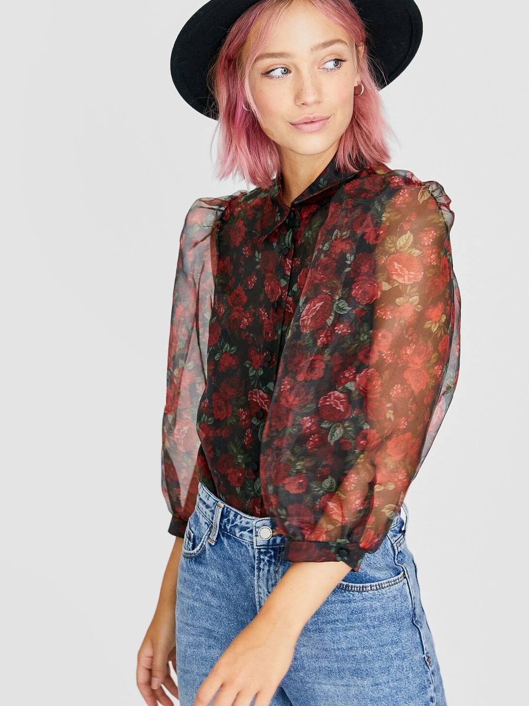 

Блузка Stradivarius 06196506001 L Принт