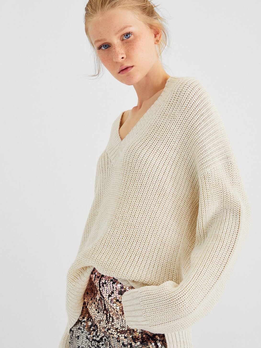 

Пуловер Stradivarius 01500707431 S Белый