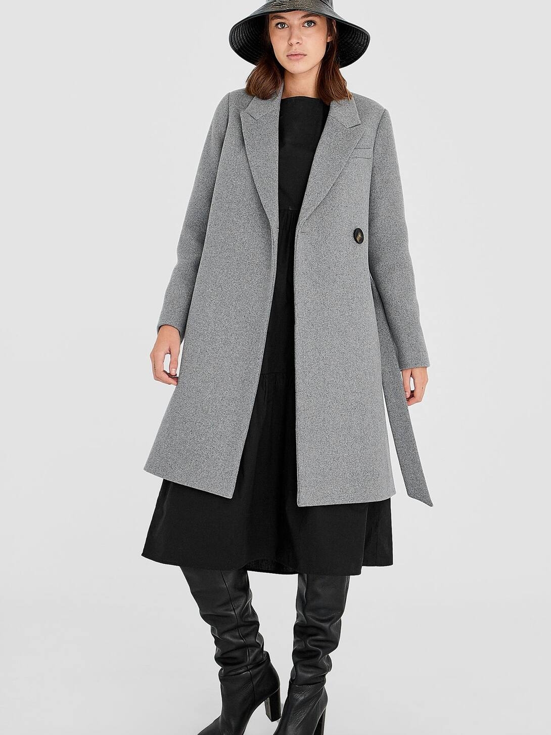 

Пальто Stradivarius 05879621205 XS Серое