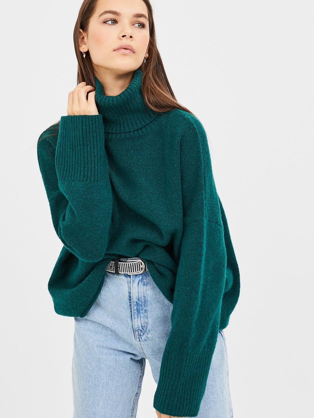

Свитер Stradivarius 05065060531 S Изумрудный