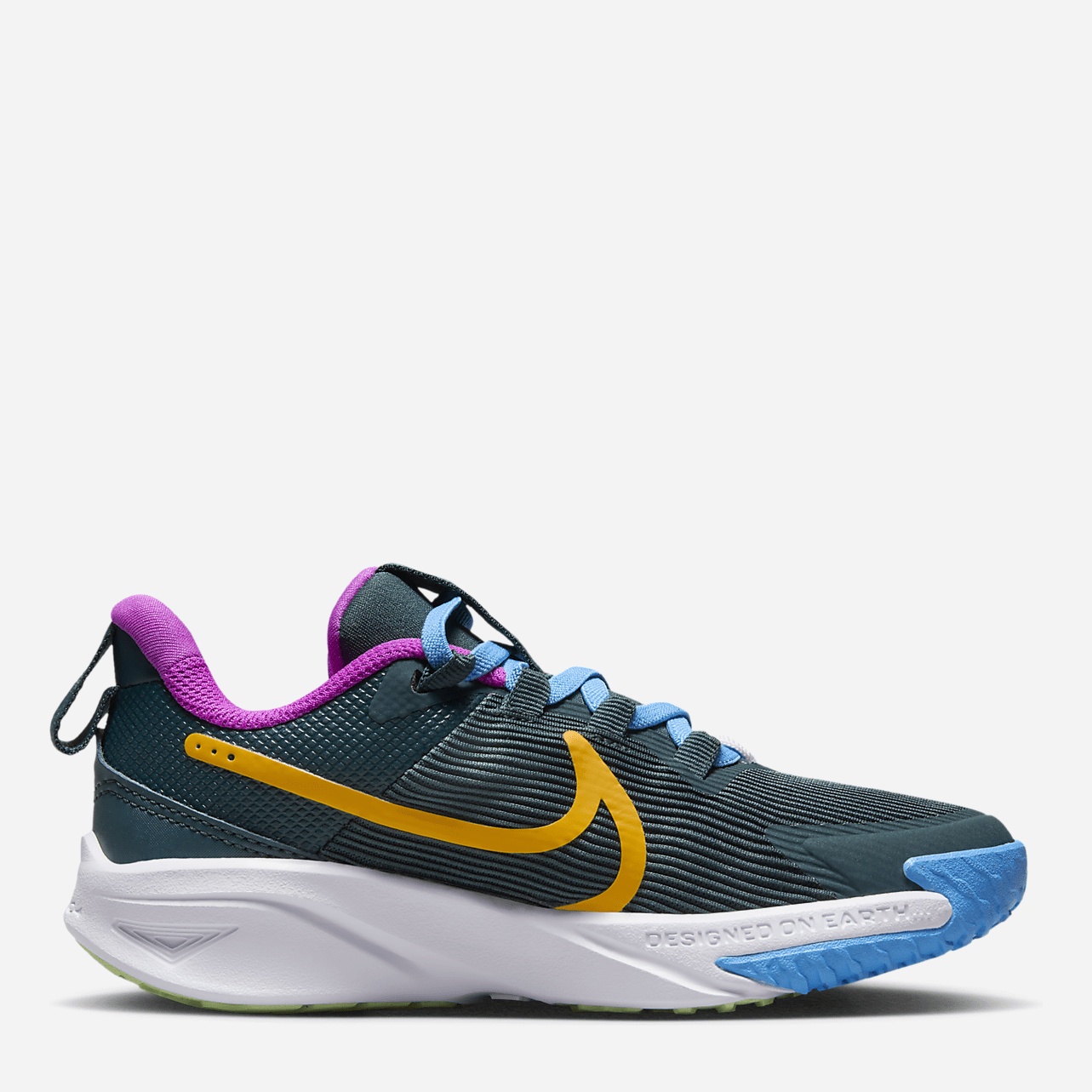 Акція на Дитячі кросівки для дівчинки Nike Star Runner 4 Nn (Ps) DX7614-300 30 (12.5C) Jungle/Hyper Violet/Vapor Green/Sundial від Rozetka