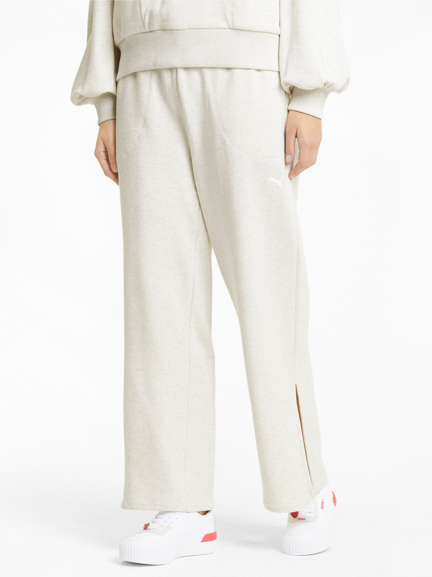 

Спортивные штаны Puma HER Wide Pants 58596802 L White Heather