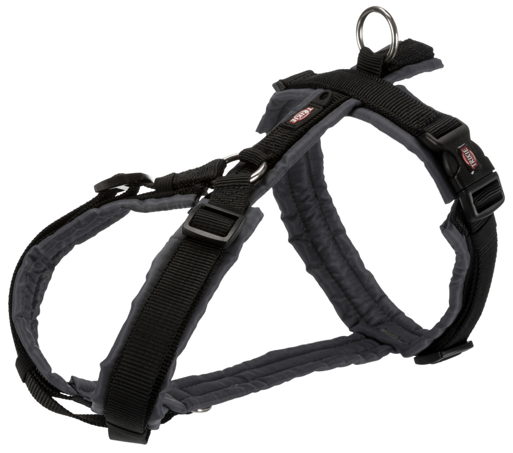 

Шлея Trixie для собак Trekking Premium L нейлон черный с графитовым (TX-1997401)