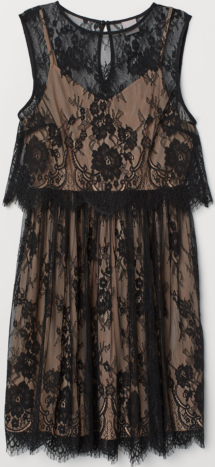 

Платье H&M 2212-7148969 42 Черное с пудровым
