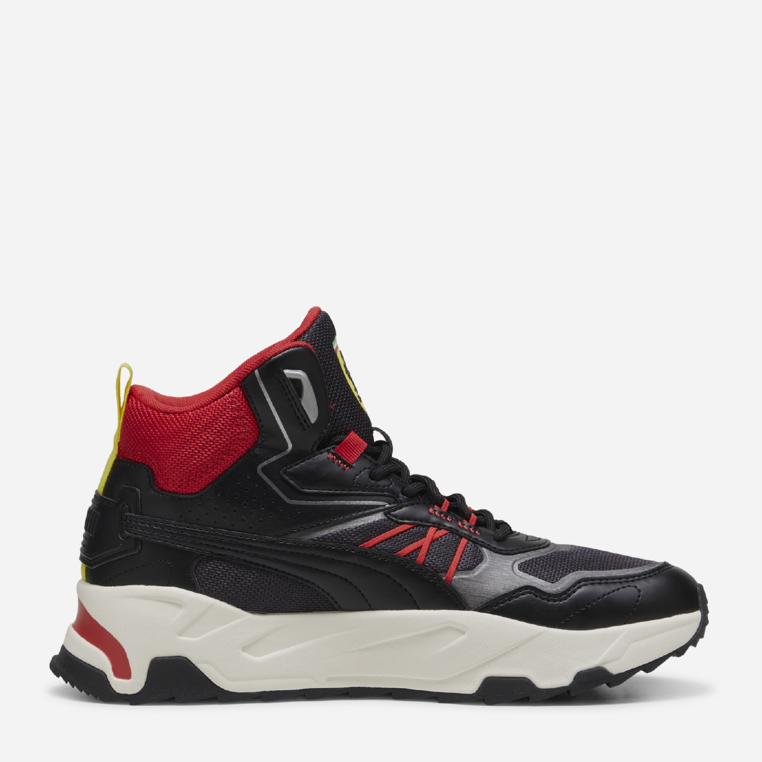 Акція на Чоловічі черевики зимові Puma Ferrari Trinity Mid WTR 30857601 44.5 (10UK) 29 см Puma Black-Rosso Corsa від Rozetka