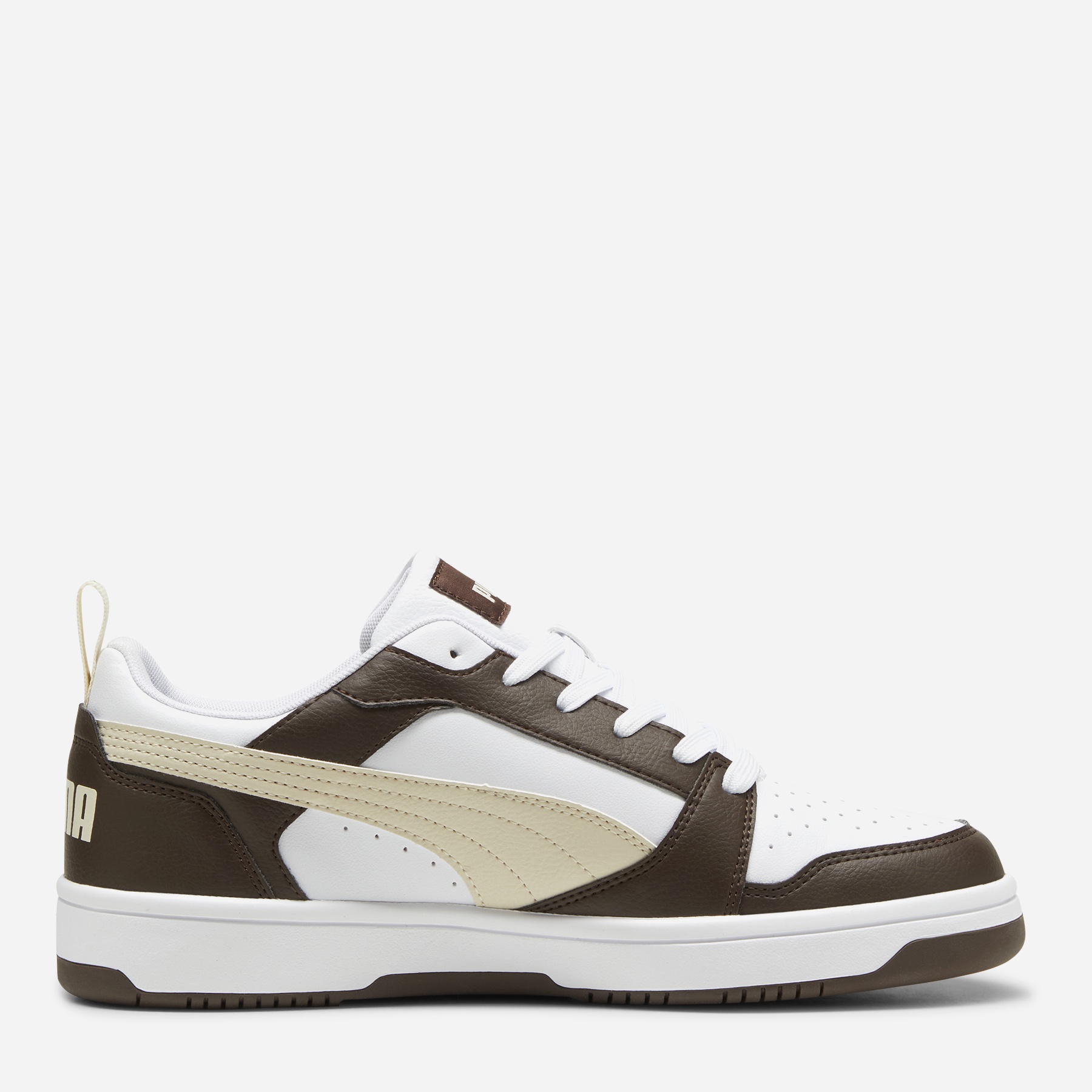 Акція на Чоловічі кеди низькі Puma Rebound v6 Low 39232831 40 (6.5UK) 25.5 см Espresso Brown-Alpine Snow-Puma White від Rozetka