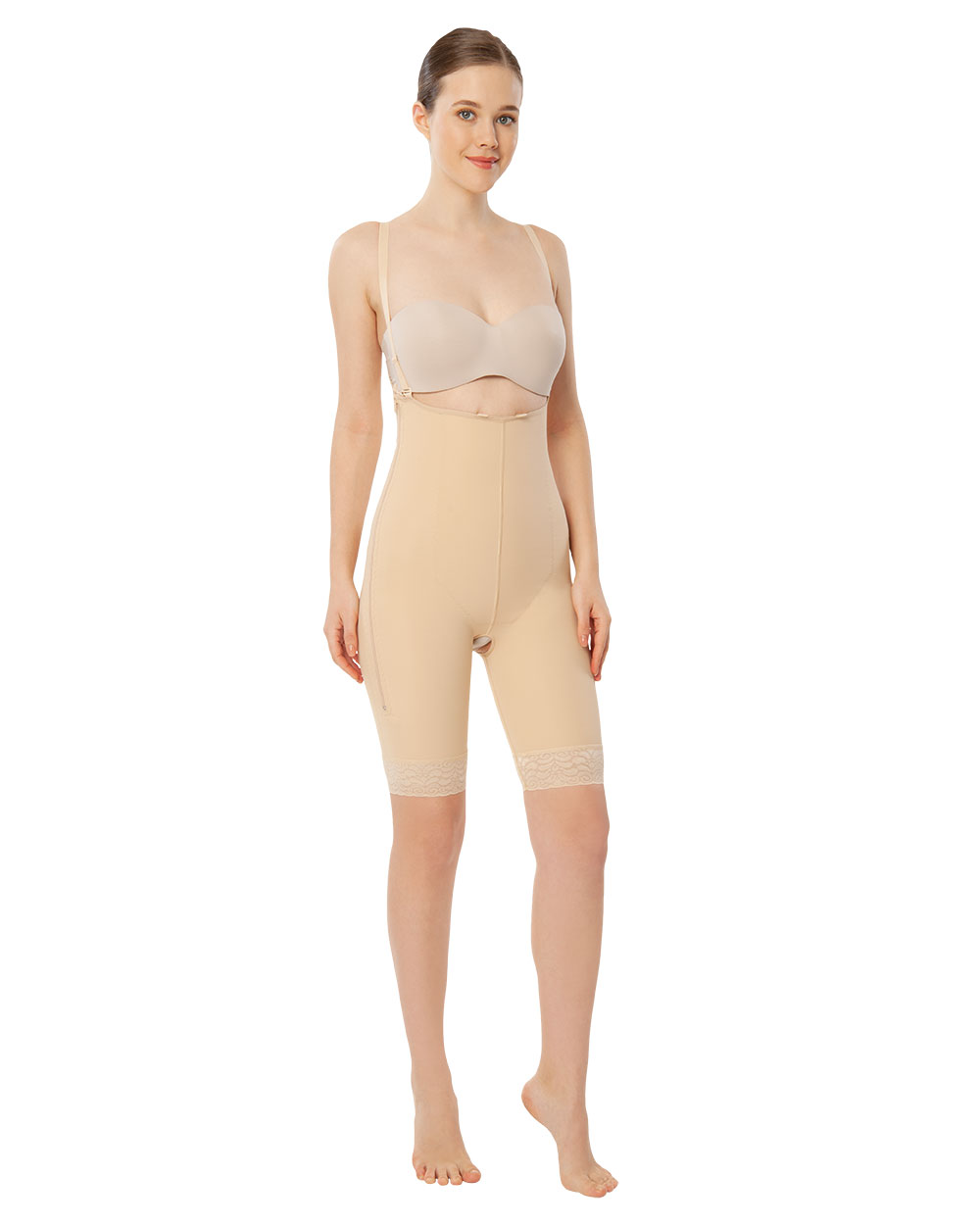 

Корсет післяопераційний компресійний 222 Variteks під груди на блискавці вище коліна подовженний ззаду ліпосакціонний р.M (222_Variteks)