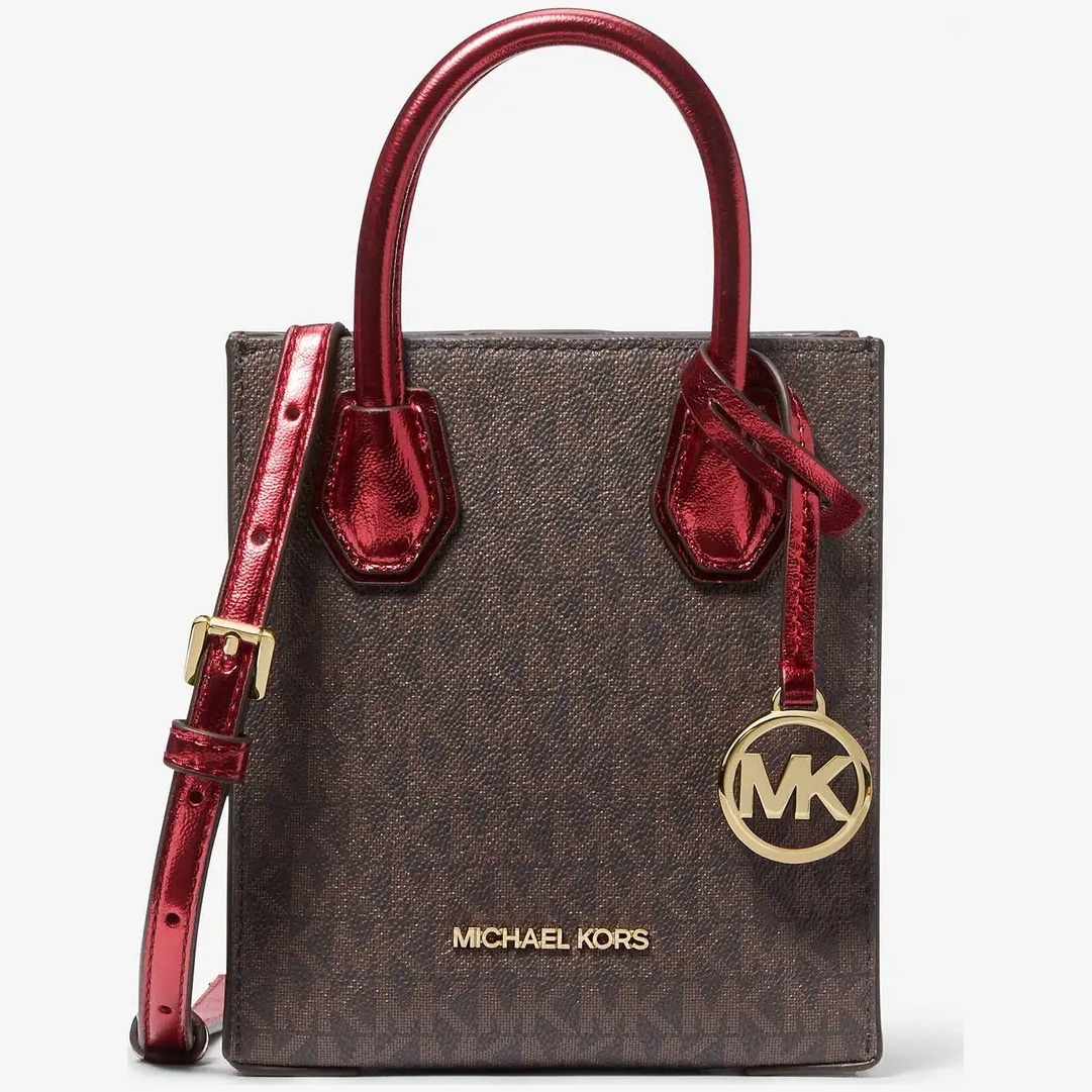 Акція на Сумка крос-боді через плече жіноча зі штучної шкіри Michael Kors 205280347 Коричнева від Rozetka