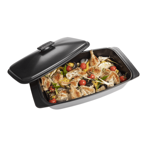 

Керамическая емкость для запекания с крышкой Weber