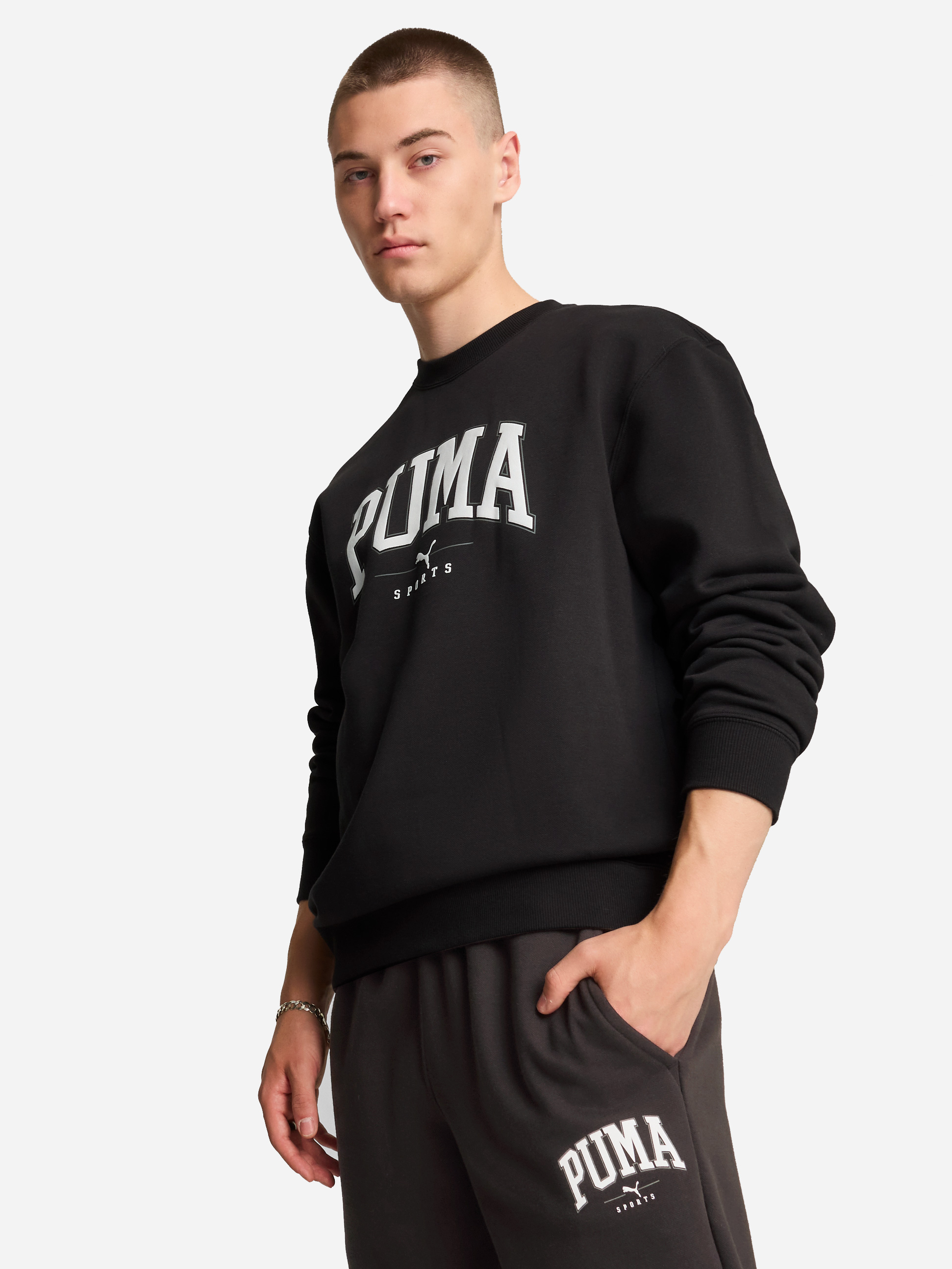 Акція на Світшот чоловічий Puma Squad Crew 68179401 M Чорний від Rozetka