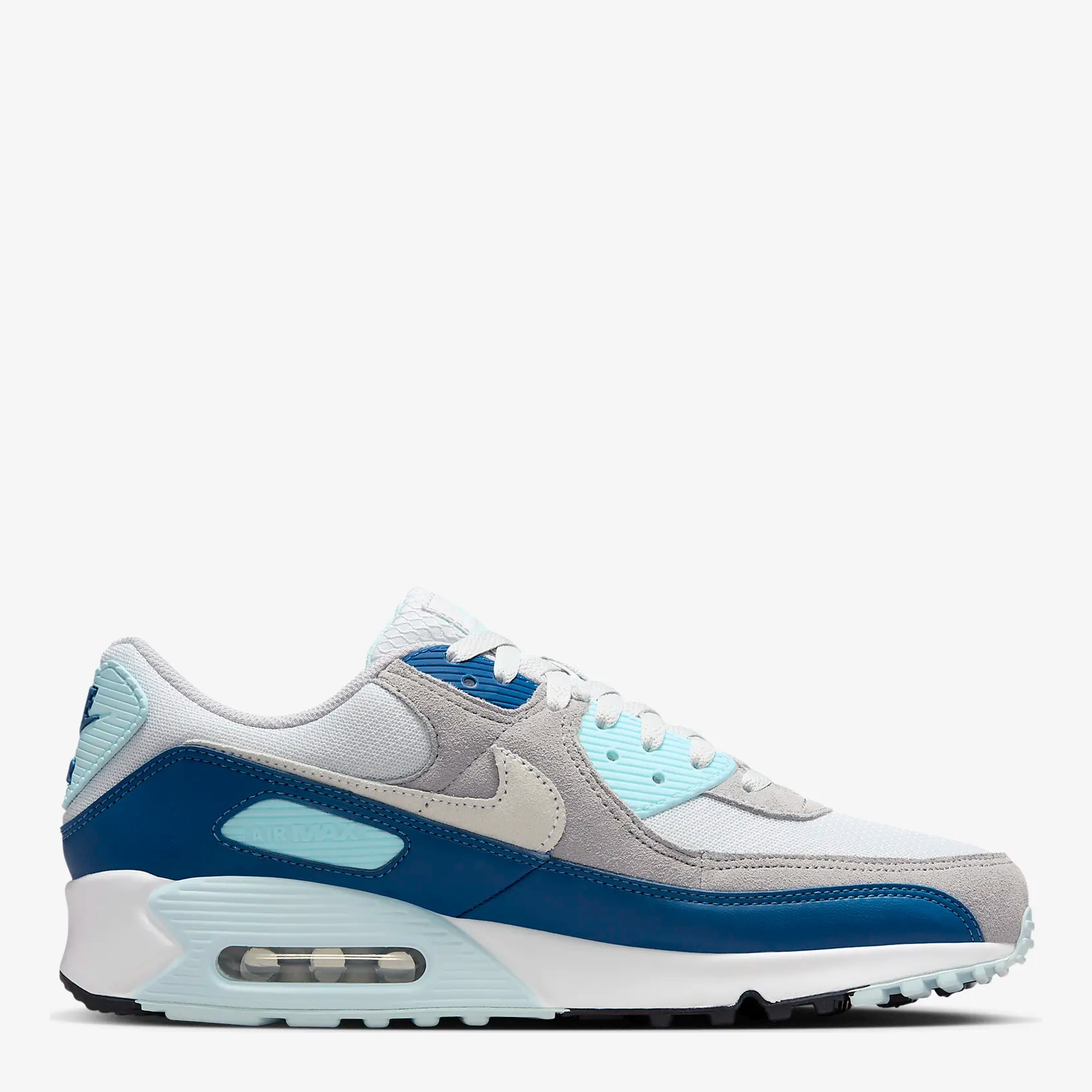 Акція на Чоловічі кросівки Nike Air Max 90 FN6958-001 45.5 (11.5US) 29.5 см Сірий/Синій від Rozetka