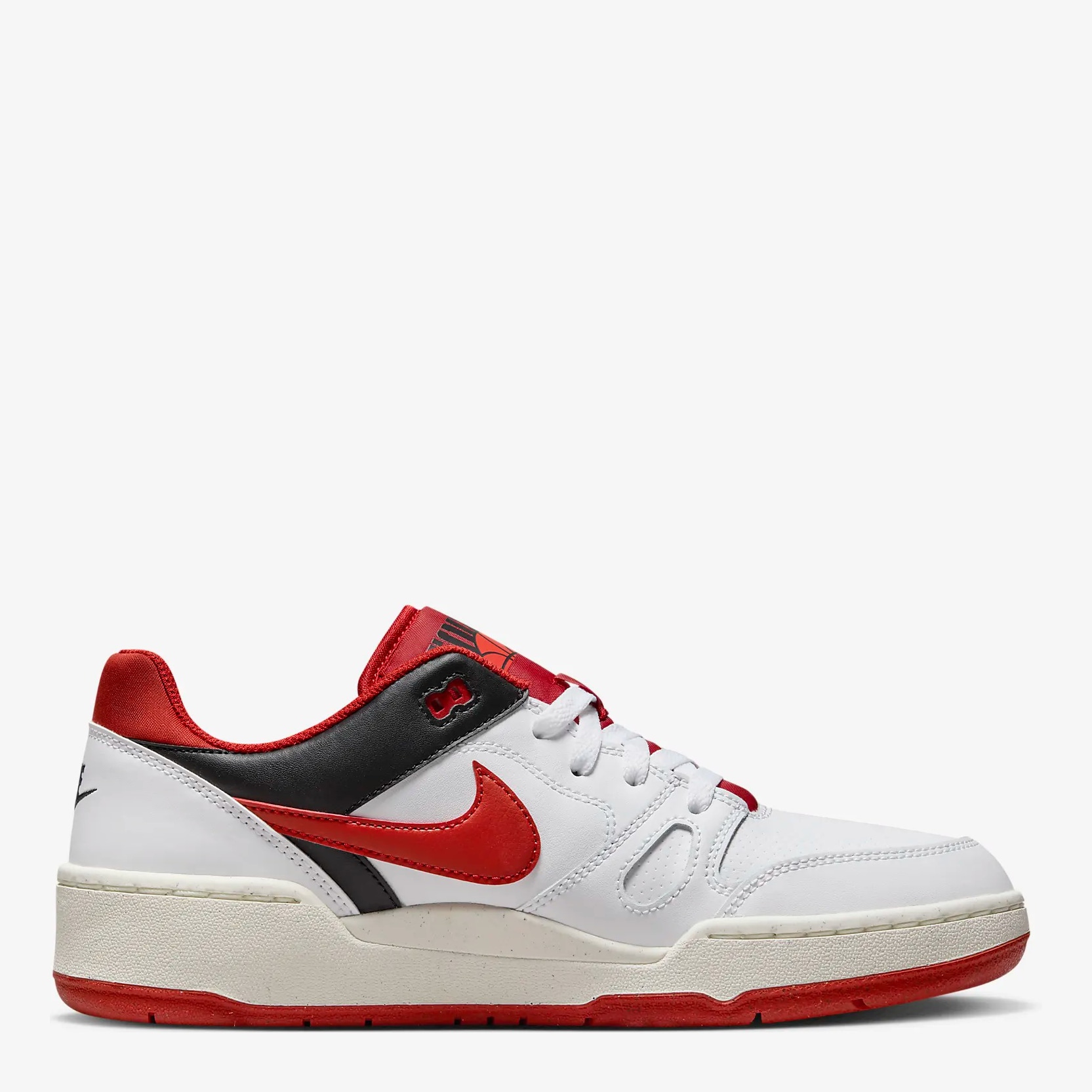 Акція на Чоловічі кеди низькі Nike Full Force Low FB1362-102 45.5 (11.5US) 29.5 см Білий/Червоний від Rozetka