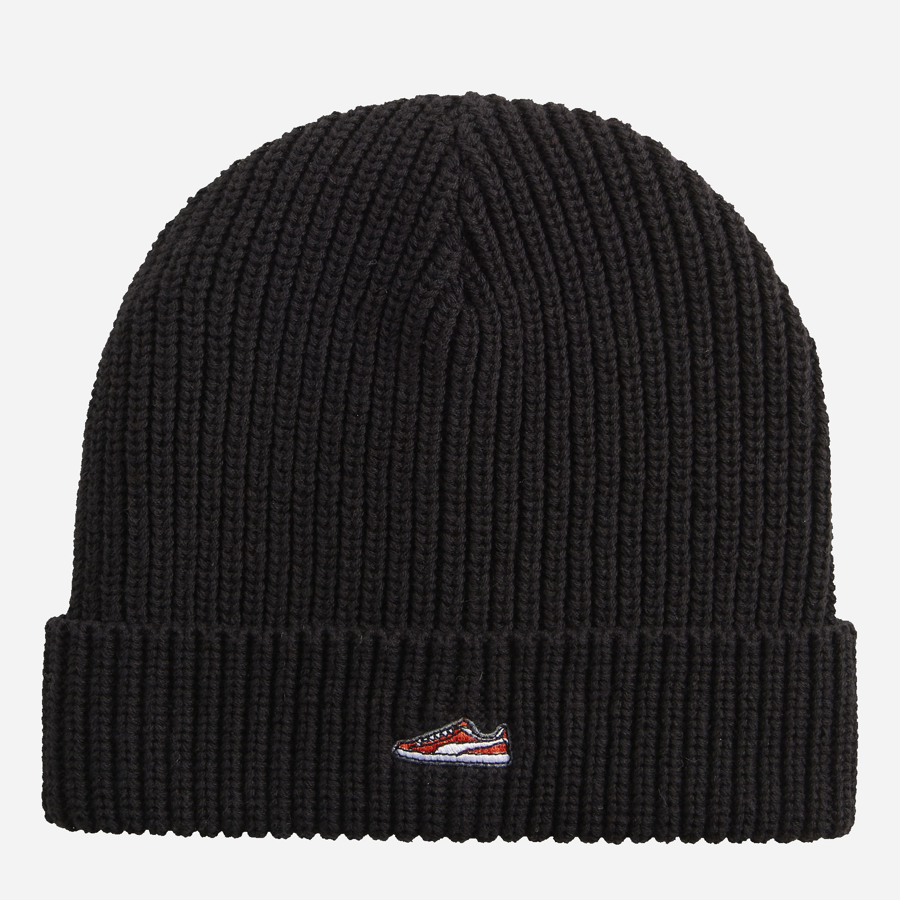 Акція на Шапка Puma Classics Graphic Short Beanie 02568001 One size Чорна від Rozetka