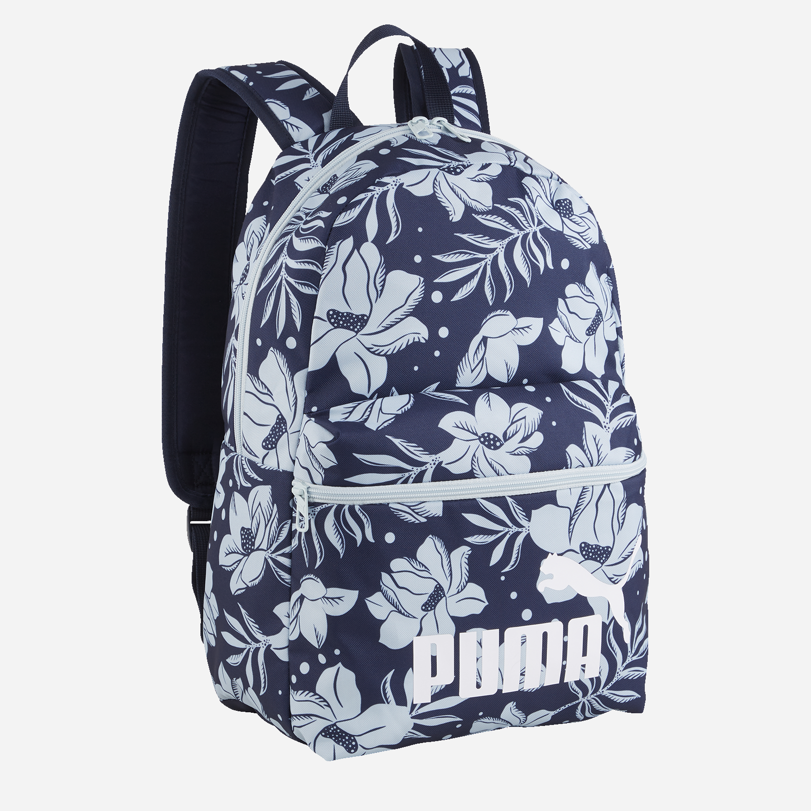 Акція на Рюкзак жіночий спортивний тканинний 22 л Puma Phase Aop Backpack 07994842 Синій від Rozetka