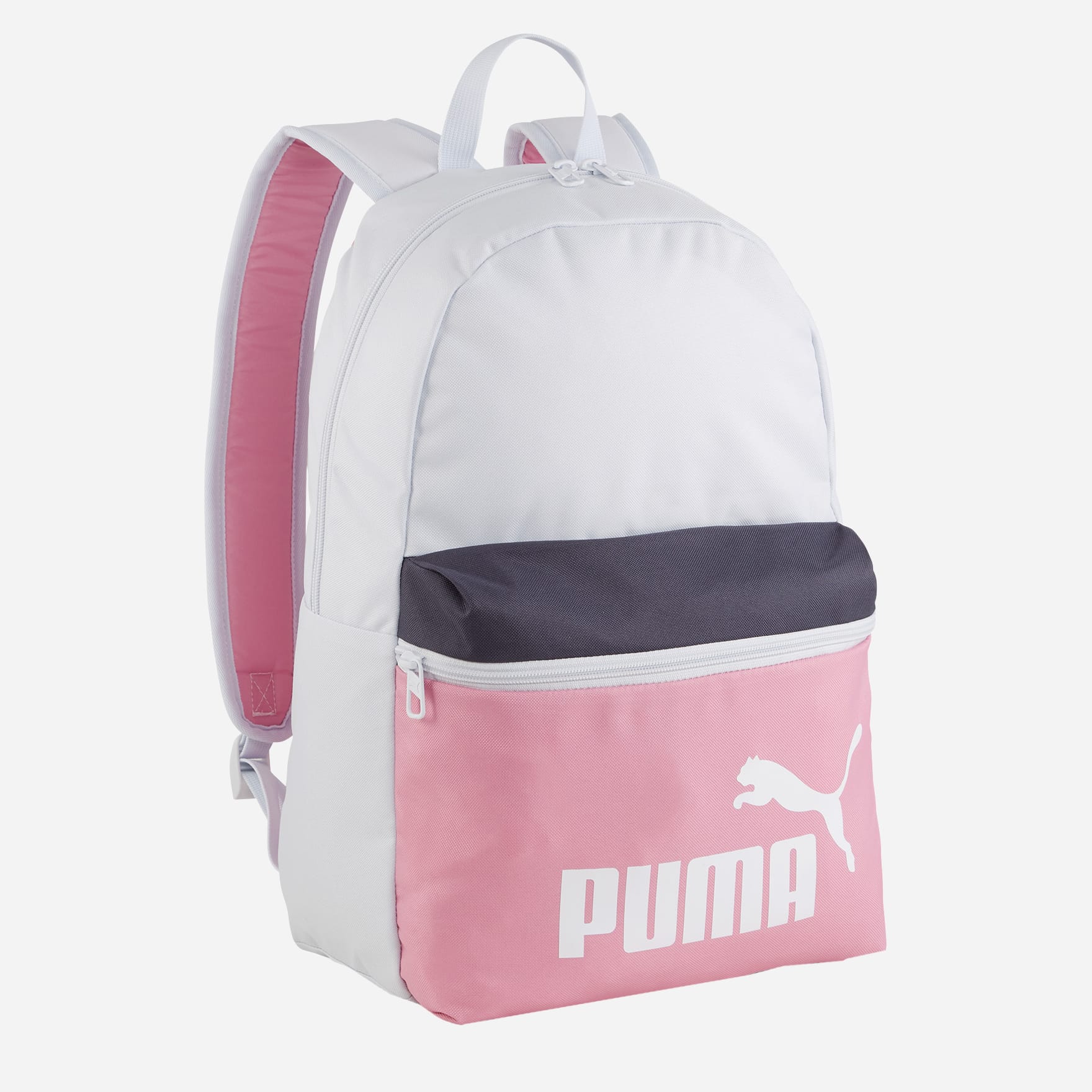 Акція на Рюкзак жіночий спортивний тканинний 22 л Puma Phase Backpack Colorblock 09046809 Білий від Rozetka