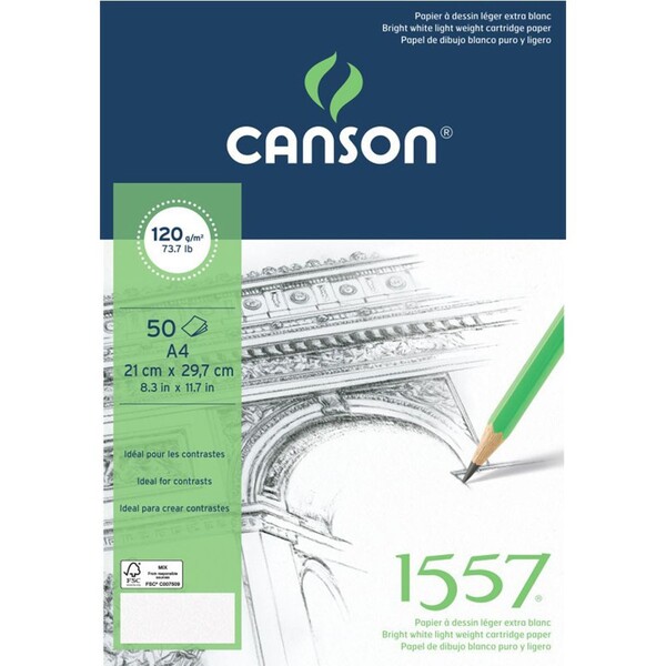 

Альбом для набросков на спирали Canson 1557 Croquis 120 гр, A4 (50)