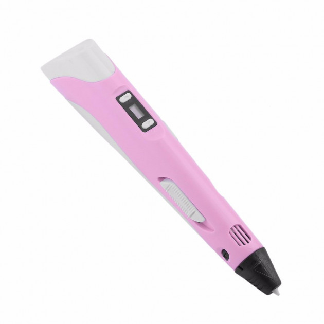 

3D ручка PEN-2 UTM c LCD дисплеем и набором пластика Розовая