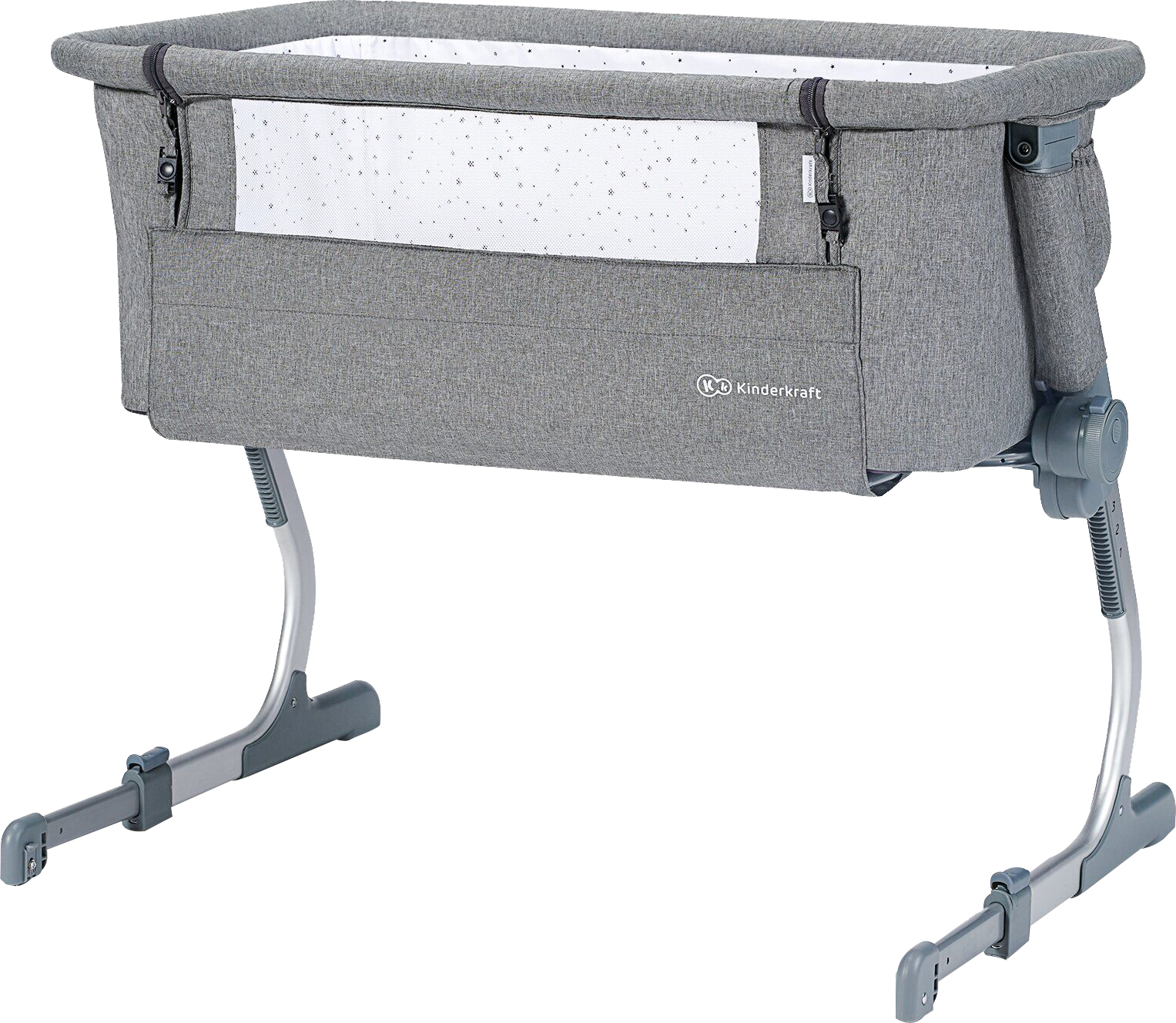 

Приставная кроватка-люлька Kinderkraft Uno Up Gray (5902533915606)