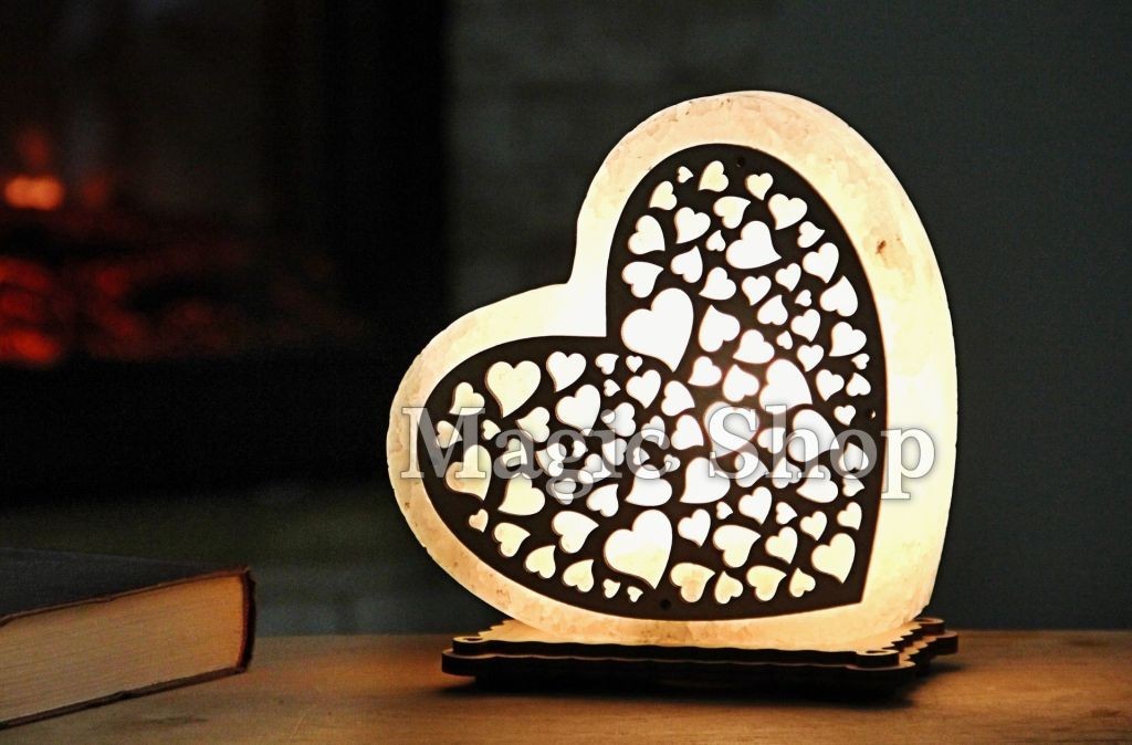 

Соляная лампа Сердце любви, ночник HealthLamp