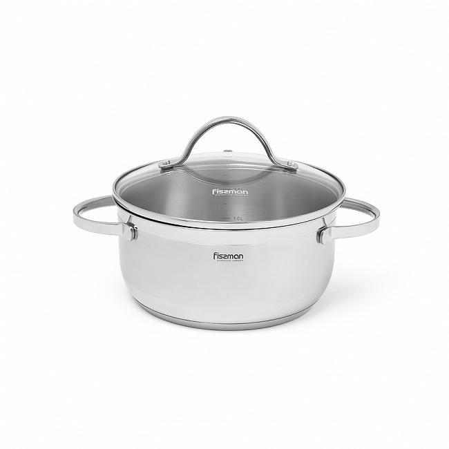 

Кастрюля Fissman LUMINOSA со стеклянной крышкой 26 см/7.1 л