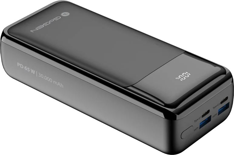 фото Зовнішній акумулятор (павербанк) GoGen PB300002B 30000mAh Black