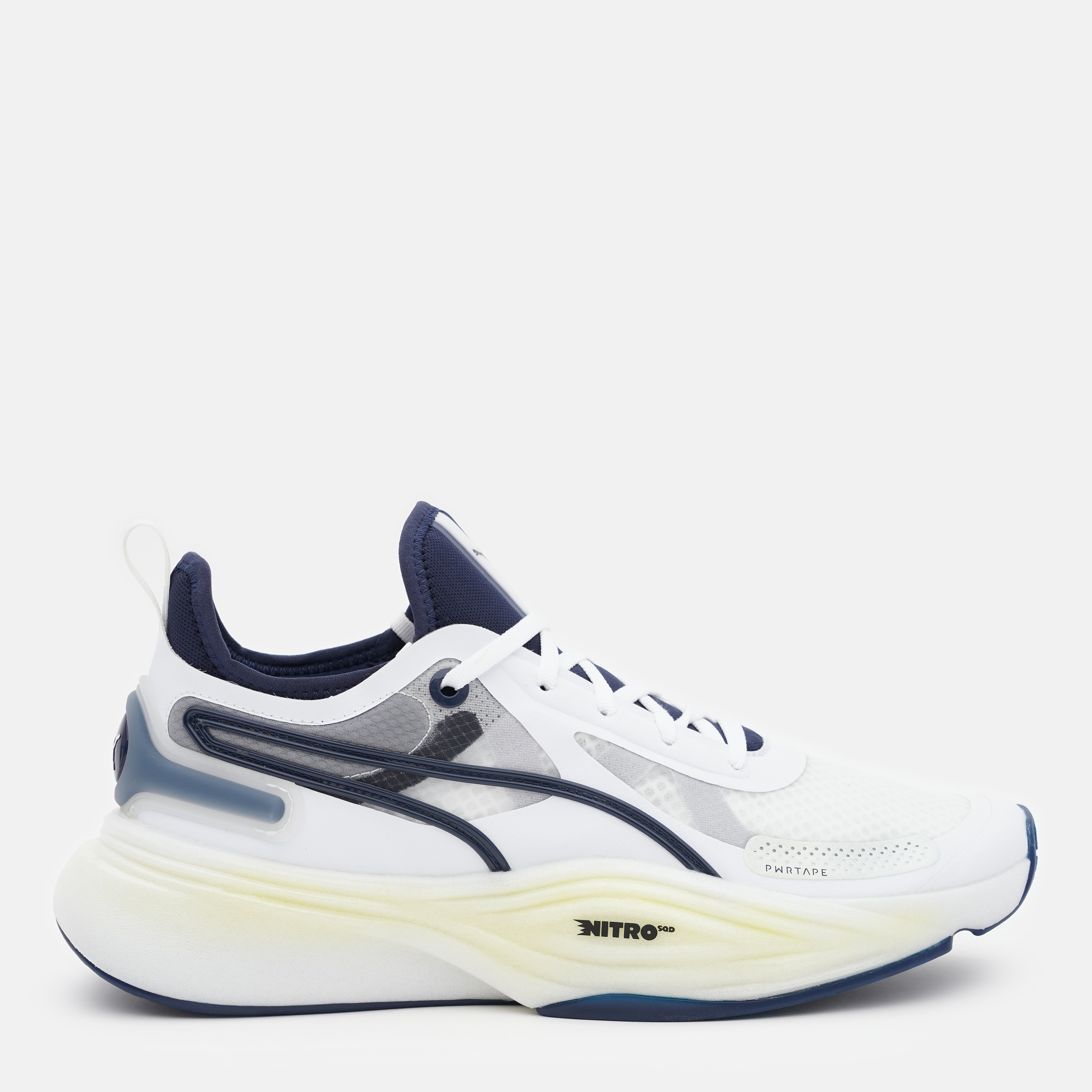 Акція на Чоловічі кросівки для залу Puma PWR NITRO SQD 37868706 44.5 (10UK) 29 см Puma White-Club Navy від Rozetka