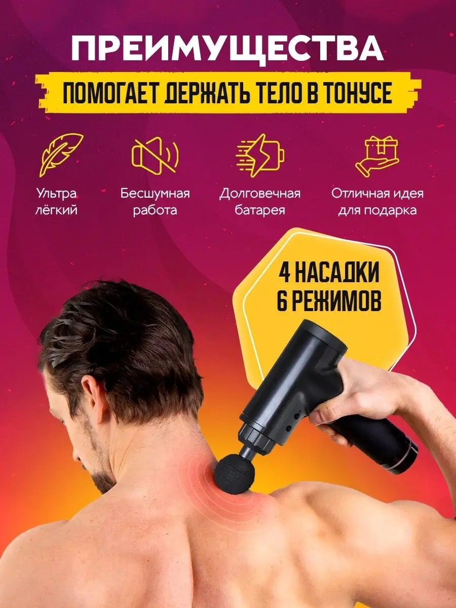 Перкуссионный массажер - массажный пистолет для мышц Massage Gun массажер  для всего тела, ручной, аккумуляторный, портативный, ударный, черный –  фото, отзывы, характеристики в интернет-магазине ROZETKA от продавца: GQbox  | Купить в Украине: