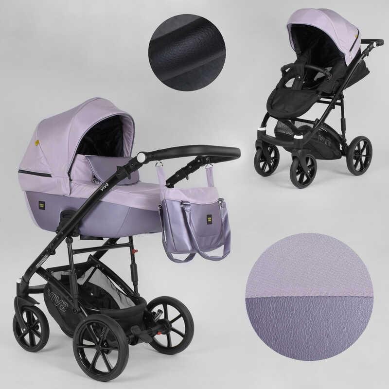 

Детская коляска 2 в 1 Expander VIVA V-41007 (1) цвет Pink, водоотталкивающая ткань + эко-кожа