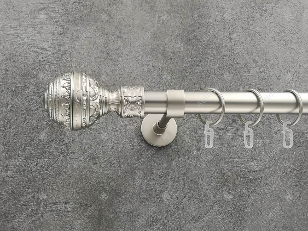 

Карниз Quadrum Арабеска 400 см одинарный модерн Сатин 25 мм гладкая (кольца с крючками)