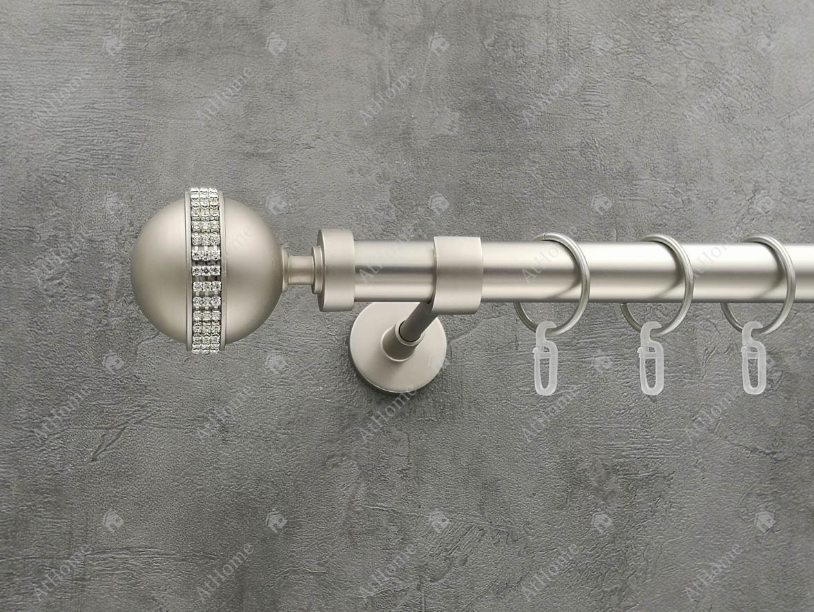 

Карниз Quadrum Авея 200 см одинарный модерн Сатин 25 мм гладкая (кольца с крючками)