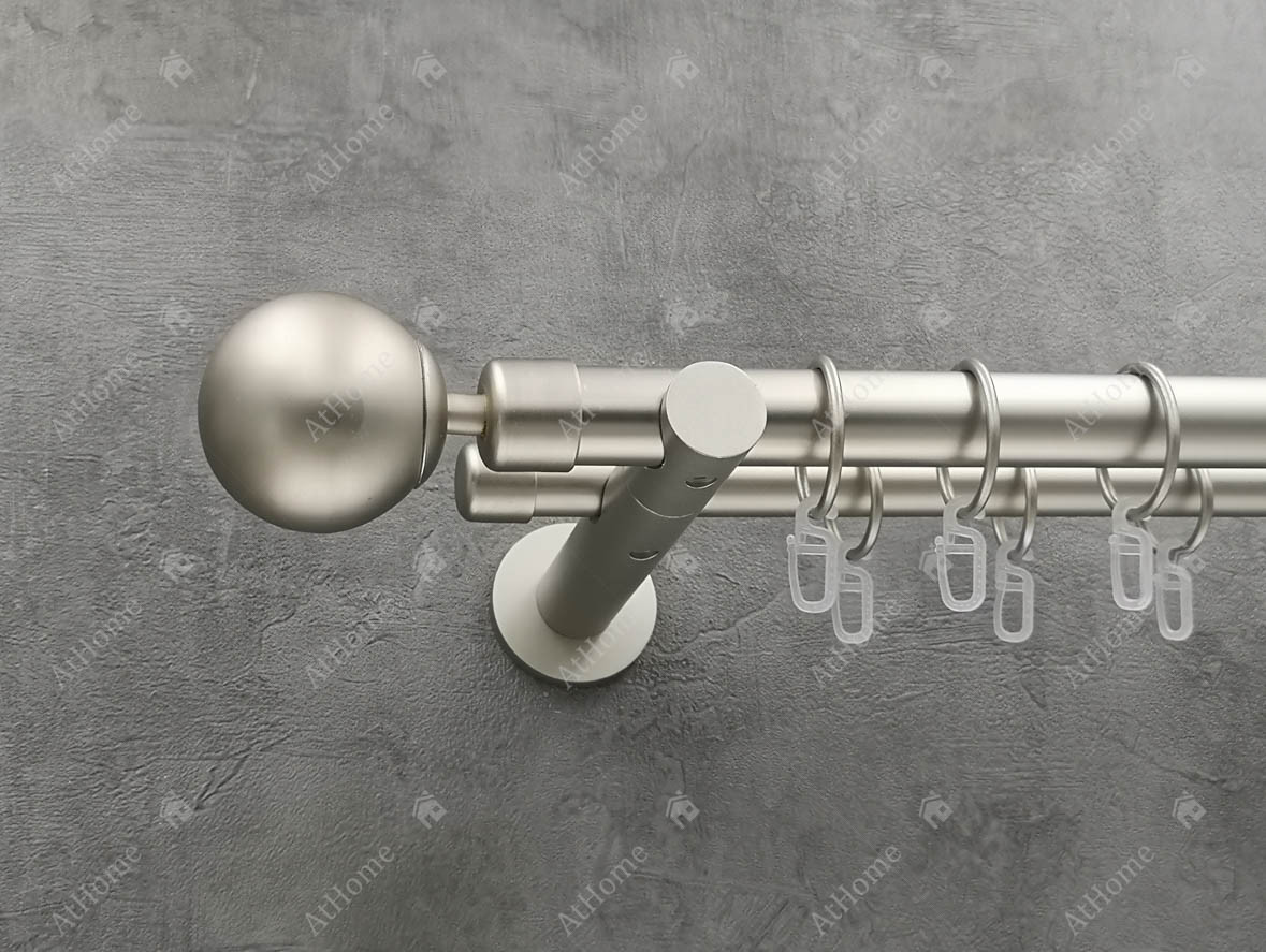 

Карниз Quadrum Шар 400 см двойной универсальный Сатин 25/19 мм гладкая (кольца с крючками)