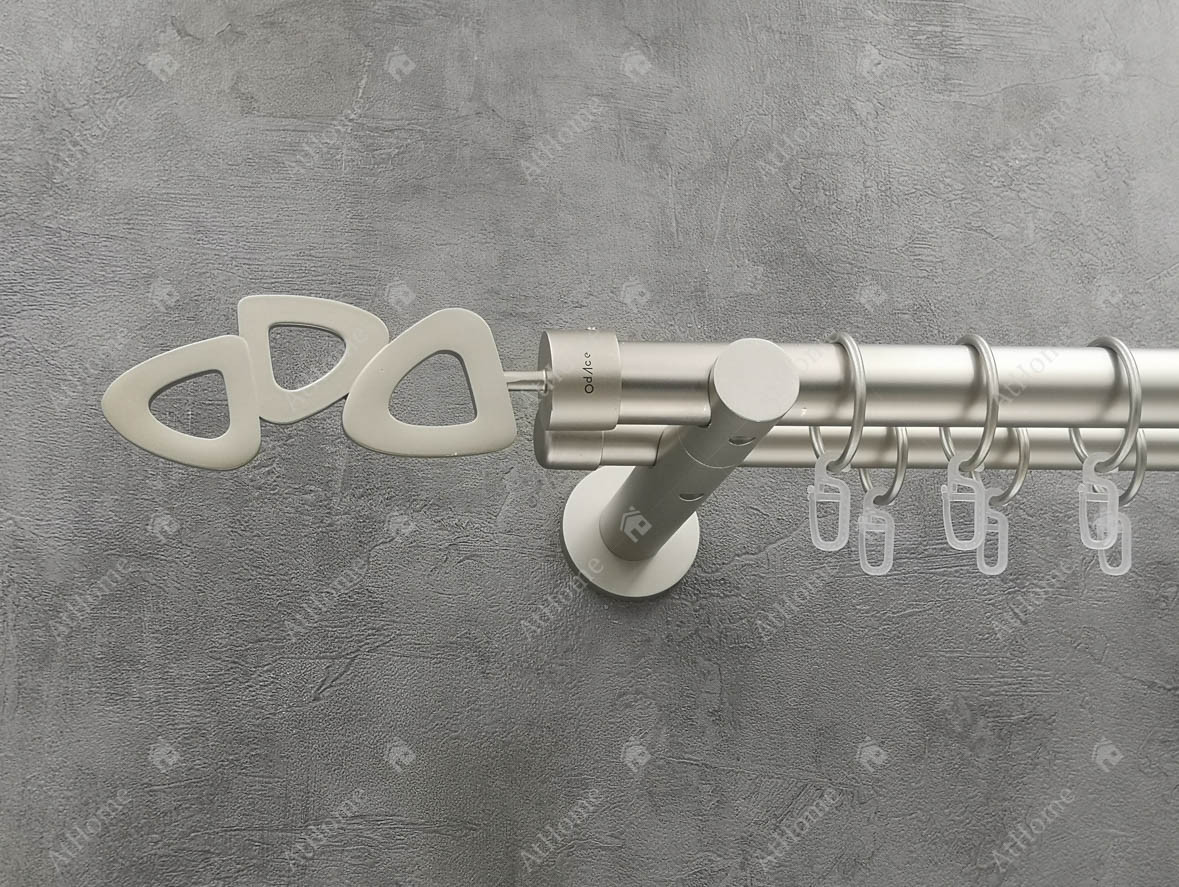 

Карниз Quadrum Лилет 240 см двойной универсальный Сатин 25/19 мм гладкая (кольца с крючками)