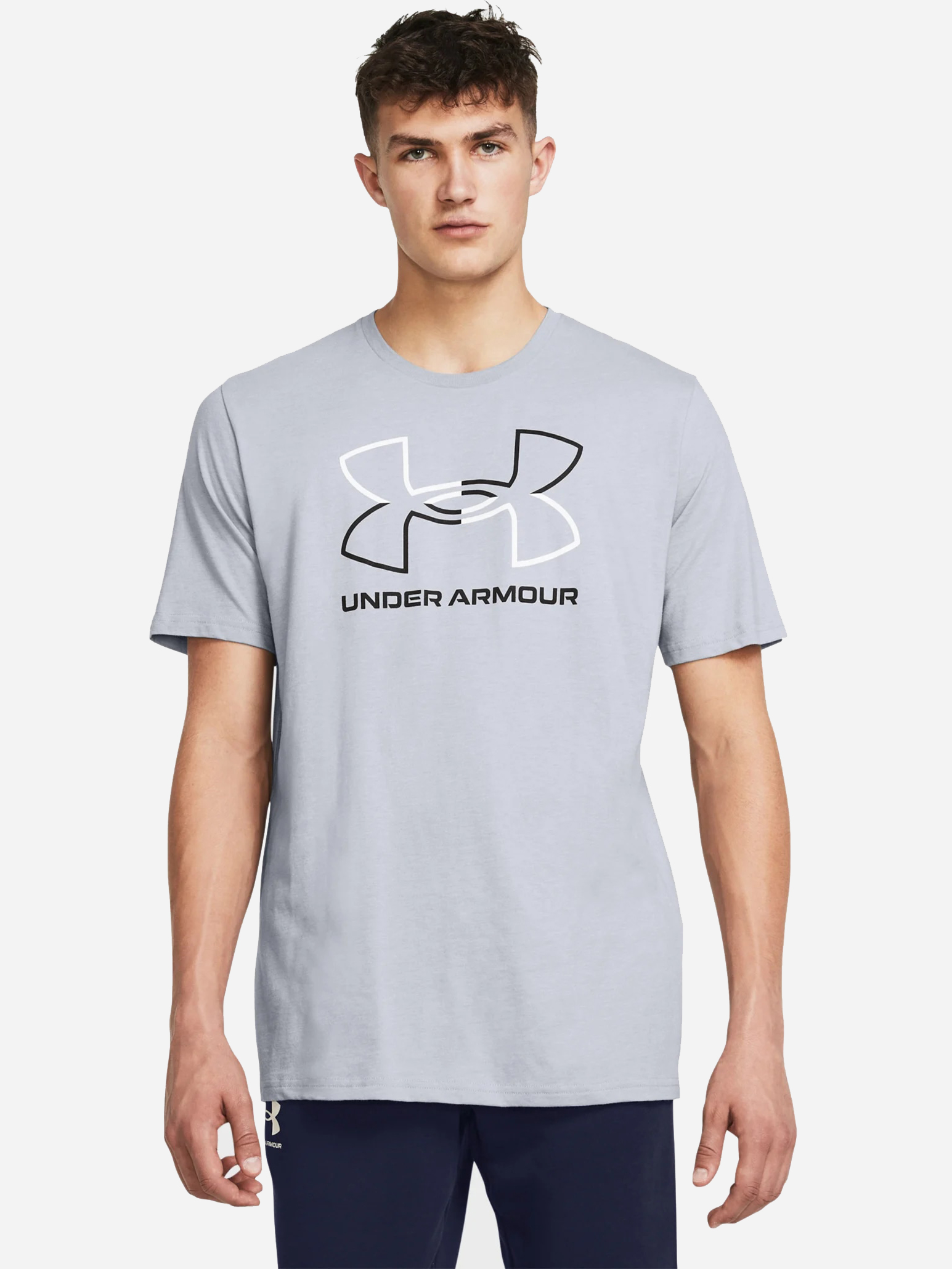 Акція на Футболка чоловіча Under Armour Ua Gl Foundation Ss 1382915-011 M Сіра від Rozetka