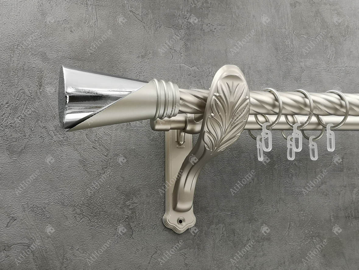 

Карниз Quadrum Дункан 320 см двойной Сатин ретро 25/19 мм витая (кольца с крючками)