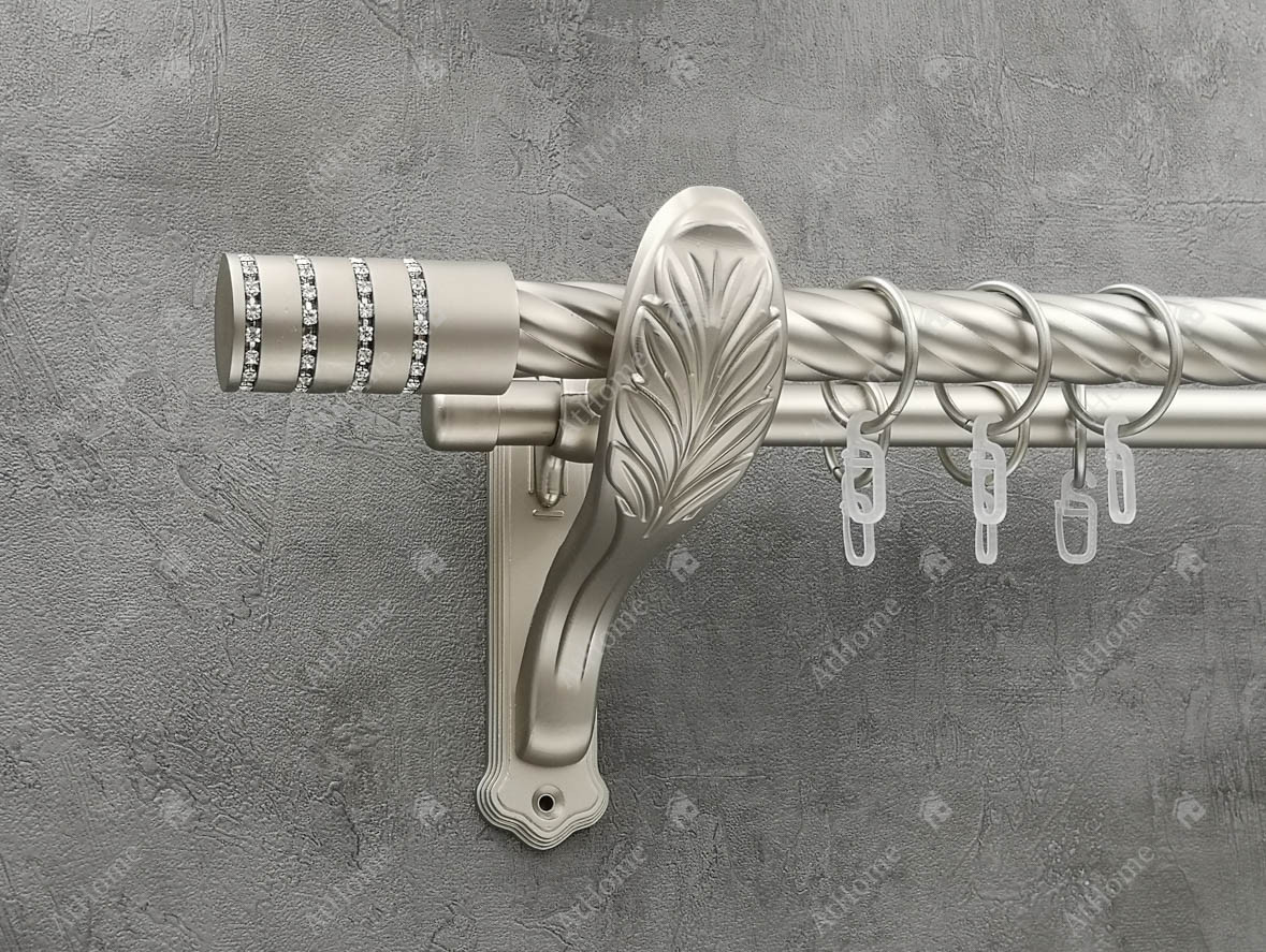 

Карниз Quadrum Барамела 300 см двойной Сатин ретро 25/19 мм витая (кольца с крючками)