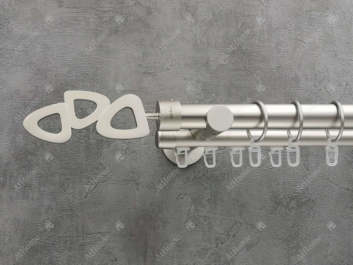 

Карниз Quadrum Лилет 200 см двойной универсальный Сатин 25/19 мм гладкая/импрессионная (кольца с крючками)