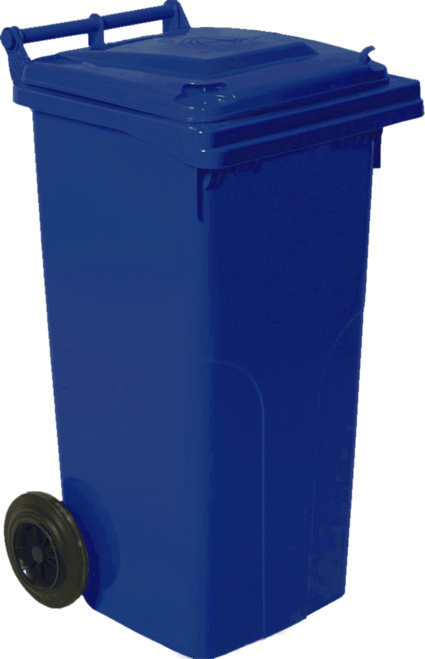 

Пластиковый контейнер для мусора на колесах 120 л Синий