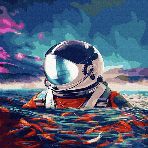 

Картина за номерами Brushme "Астронавт і рибки" 40*50см