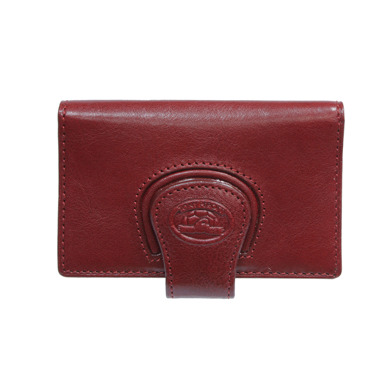 

Визитница Tony Perotti Accademia 1440 rosso кожаная красная с тиснением
