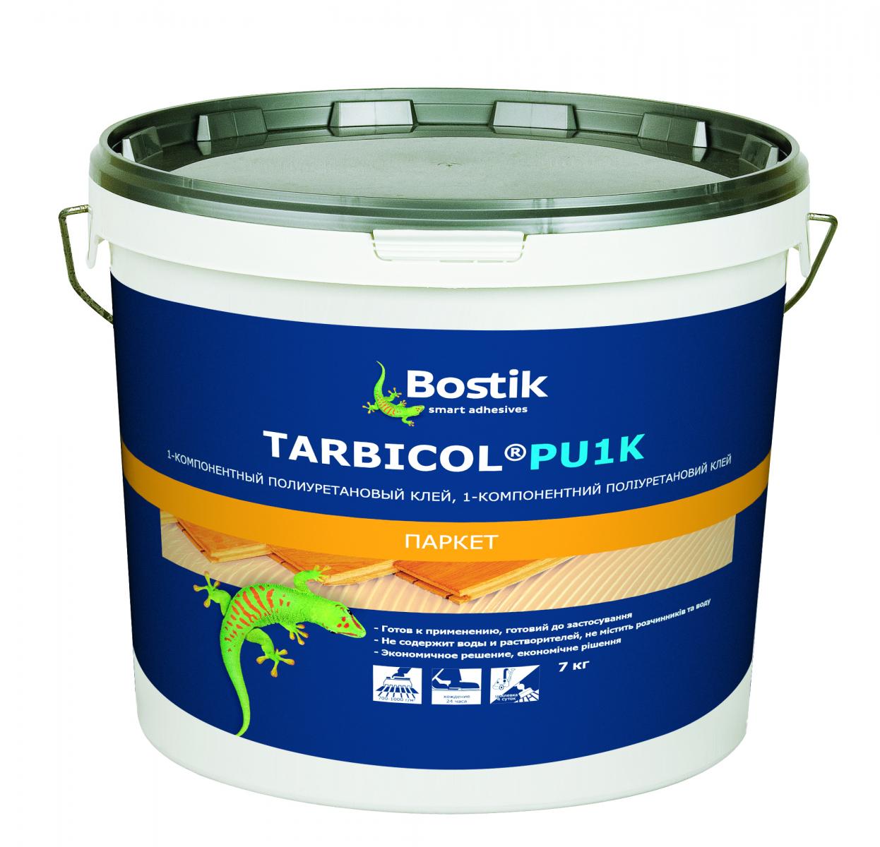 

ПОЛИУРЕТАНОВЫЙ однокомпонентный паркетный клей TARBICOL PU 1K 7КГ ВЕДРО