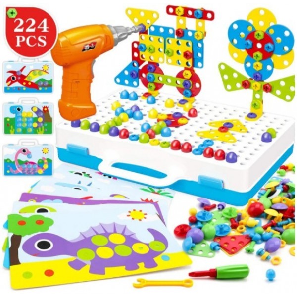 

Развивающий конструктор на 224 детали Tu Le Hui “Puzzle Peg” чемодан TLH-29