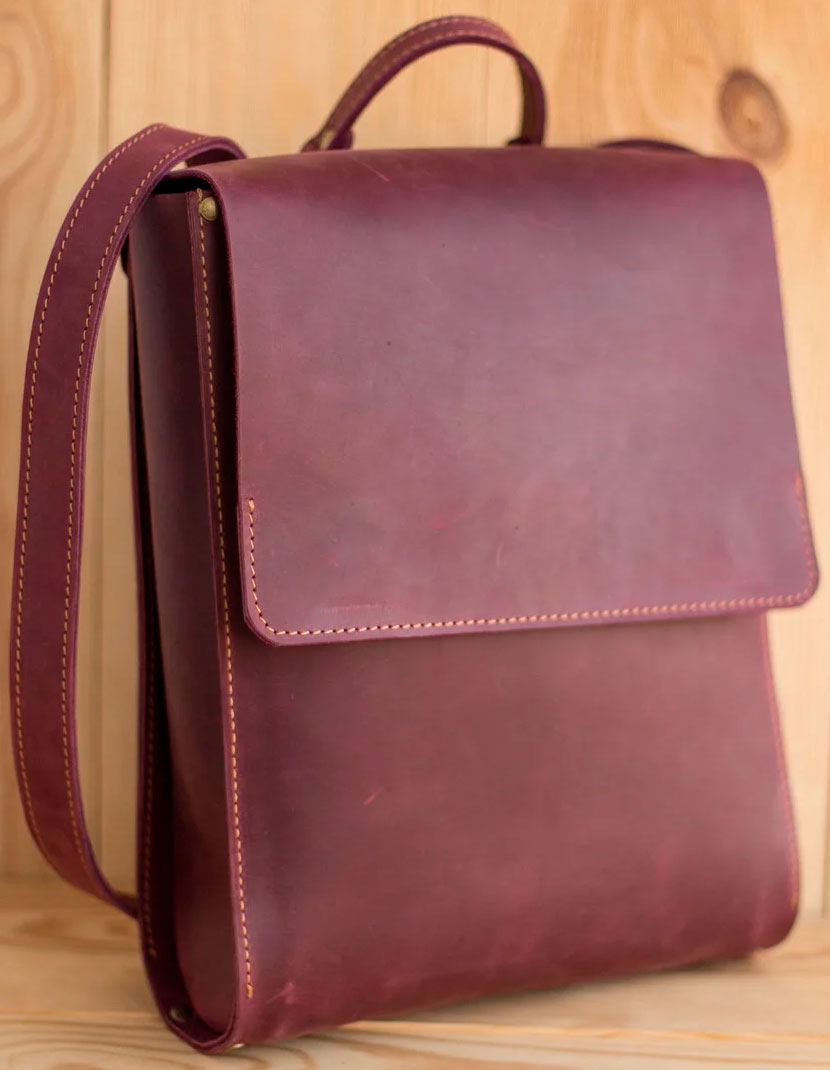 

Рюкзак Gridasov Leathercraft Brixie из натуральной кожи бордовый (BG-024-MR)