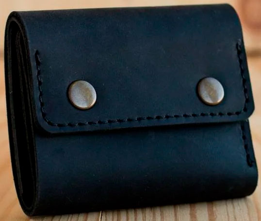 

Портмоне Gridasov Leathercraft Origami из натуральной кожи черное (WL-016-BK)