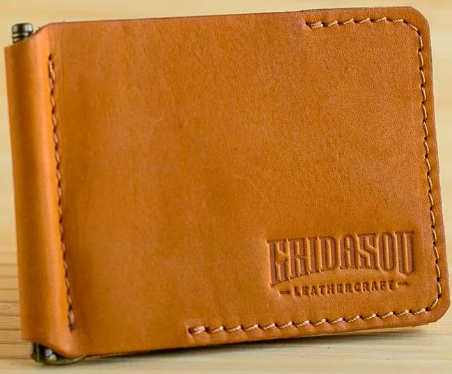 

Зажим для купюр Gridasov Leathercraft Cowboy из натуральной кожи оранжевый (WL-005-OR)