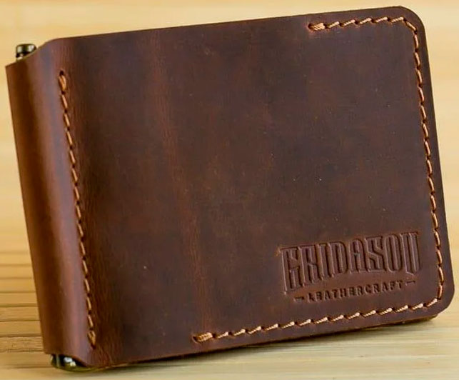 

Зажим для купюр Gridasov Leathercraft Cowboy из натуральной кожи коричневый (WL-005-BR)