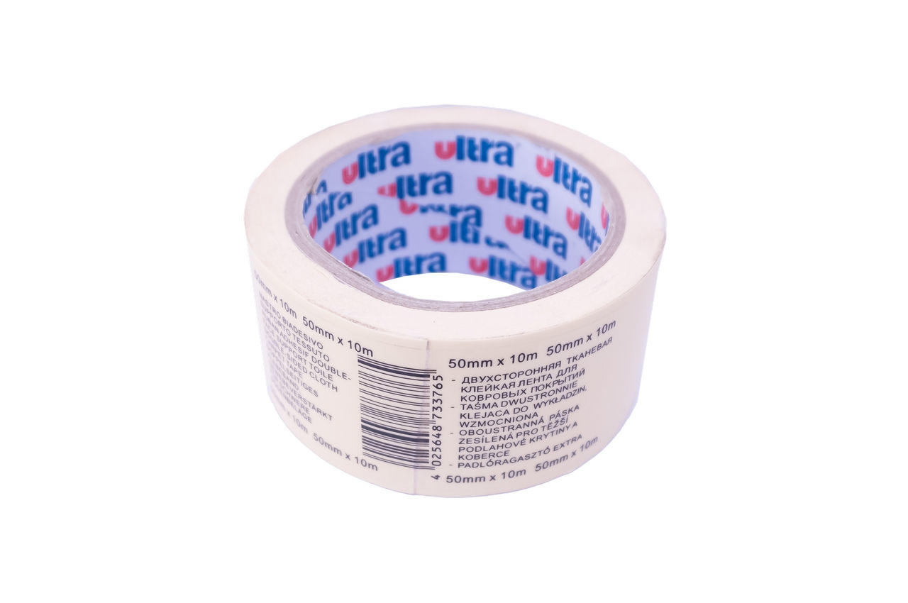 

Скотч двухсторонний Super Clear 50 мм x 10 м Ткань Белый (P1) 4480182