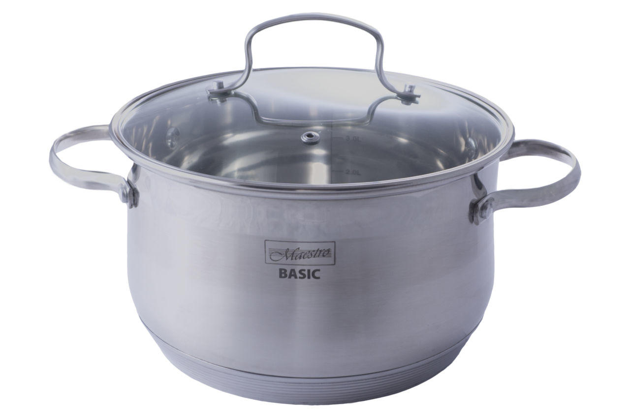 

Кастрюля нержавеющая Maestro 220 x 5,1 л 171005