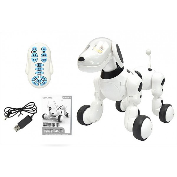 

Интерактивная игрушка RobotDog робот-собака на р/у Бело-Черный 619