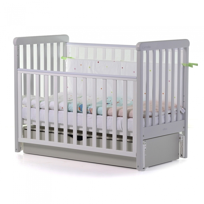 

Детская кроватка CARRELLO Alba маятник с ящиком Baby Tilly White-Grey Серый Alba
